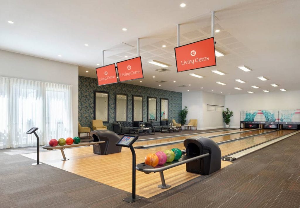 Bowling alley for over 50s lifestyle resort in Caboolture by Living Gems