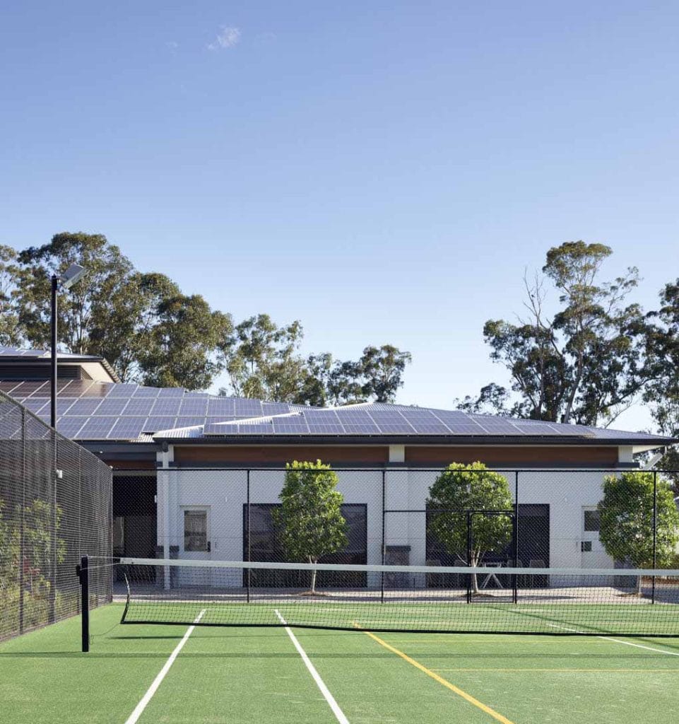 Tennis court facility in over 50s lifestyle resort in Caboolture by Living Gems