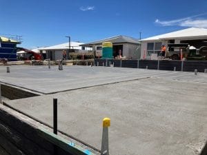 Slab of concrete for constructing Living Gems Toowoomba over 50s retirement community