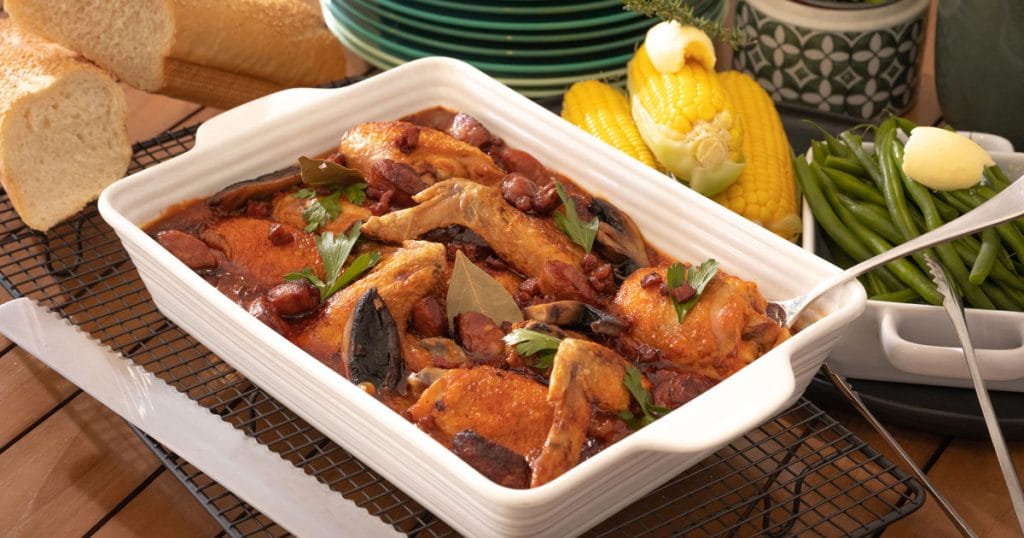 Braised Chicken and Chorizo Bake