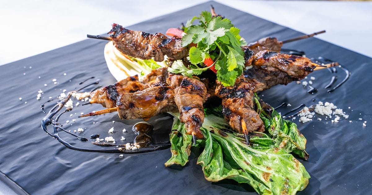 Quick, easy sesame beef skewers for travellers