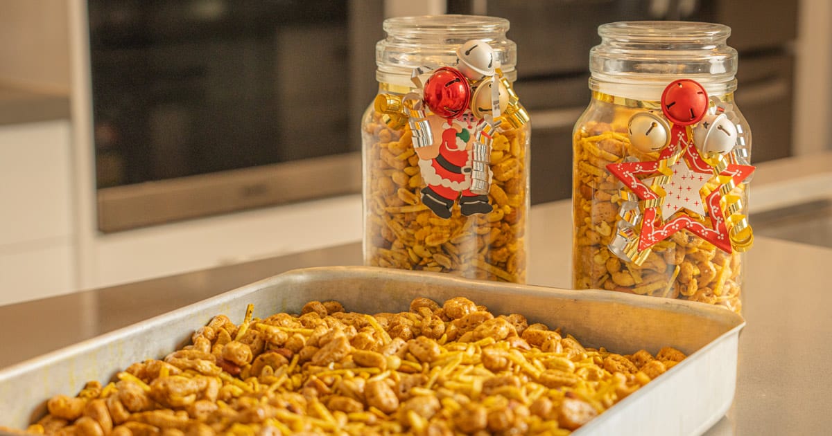 Nibblies that delight - Nuts and Bolts a family favourite at Christmas