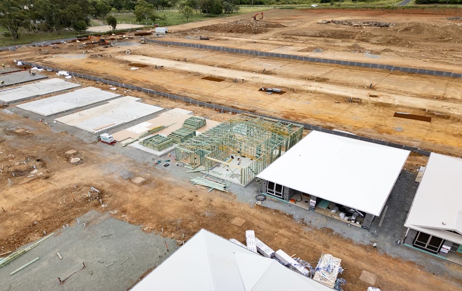 Construction at Living Gems Rockhampton in Parkhurst